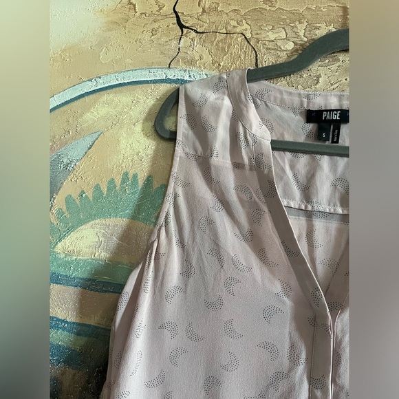 PAIGE Silk Pink Crescent Moon Blouse - Picture 6 of 7